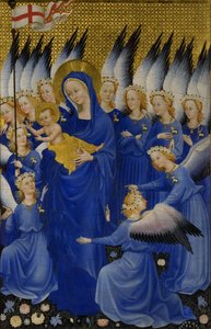 Mary with Child and Angels, høyre panel av Wilton Diptych, ca. 1395-9 (eggtempera på tre)